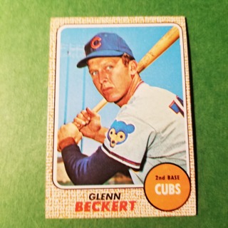 1968 - TOPPS BASEBALL CARD NO. 101 - GLENN BECKERT - CUBS - EXMT/NRMT/MT. - READ