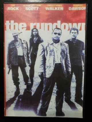 Dvd... The Rundown.. starring. The Rock.. Seann William... Christopher Walken...Rosario Dawson