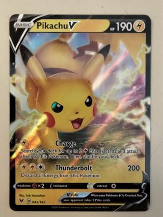 Pikachu 043/185 rare holo nm pokemon