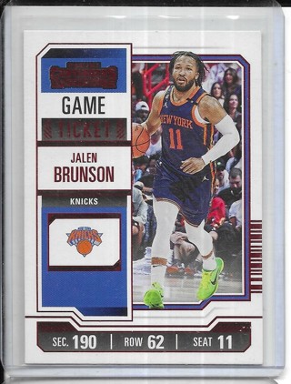 Jalen Brunson 2023-24 Contenders Game Ticket Red #59