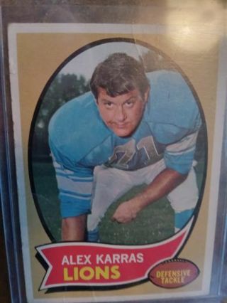 1970 TC.G. SUPERSTAR ALEX KARRAS DETROIT LIONS FOOTBALL CARD# 249