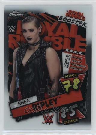 RHEA RIPLEY 2021 WWE TOPPS CHROME ATTAX BOOSTER THE JUDGEMENT DAY WRESTLING CARD