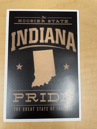 Indiana State Pride Post Card