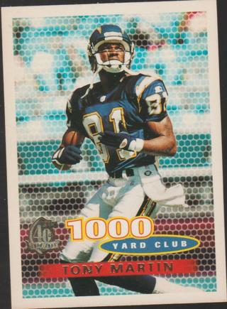 1996 Topps Football 1000 Yard Club Tony Martin San Diego Chargers #252