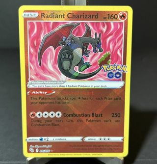 NM Secret Rare Radiant Charizard Pokemon Go Pokemon card TCG Pokemon card TCG
