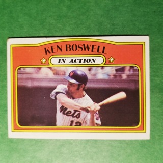 1972 - TOPPS BASEBALL CARD NO. 305 - KEN BOSWELL IN ACTION