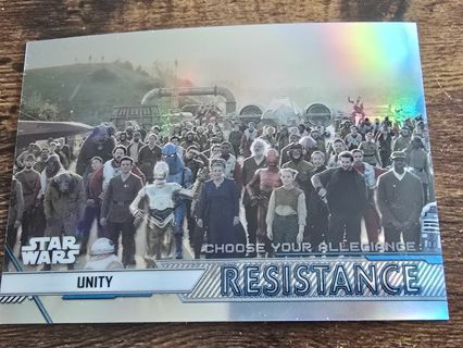 2020 Star Wars Unity holo chrome card