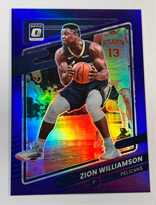 2021-22 OPTIC PURPLE #95 ZION WILLIAMSON NEW ORLEANS PELICANS 