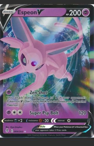 NM Ultra Rare Espeon V Pokemon card TCG SWSH