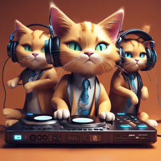 Listia Digital Collectible: DJ Cats ~♡