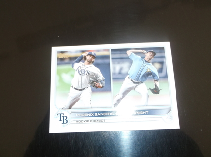 2022 Topps Update Series   Rookie Combos Phoenix Sanders  Dusten Knight  Card   #   us  172    rays 