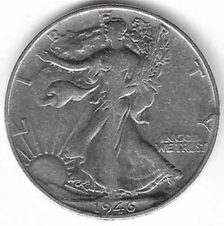 Estate Find 1946-S Walking Liberty Half Dollar 90% Silver U.S. 50 Cent Coin