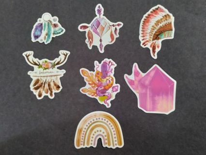 7 Vinyl Stickers Boho