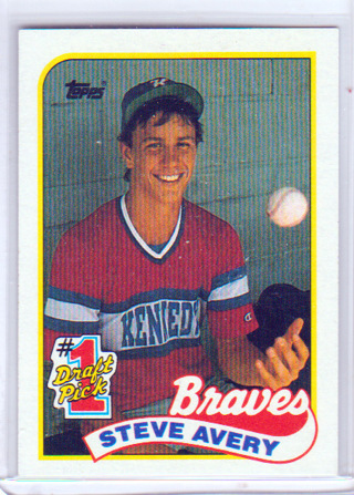 Steve Avery, 1989 Topps 1st Draft Pick ROOKIE Card #784, Atlanra Braves