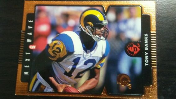 1998 UPPER DECK NEXT WAVE TONY BANKS ST. LOUIS RAMS FOOTBALL CARD# NW15