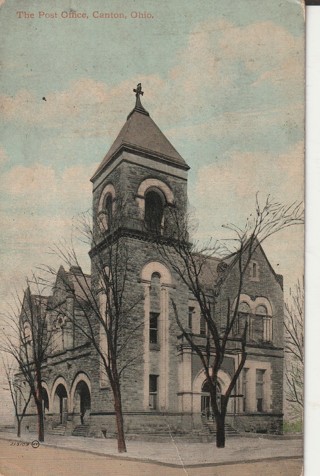 Vintage Unused Postcard: c: Post Office, Canton, OH