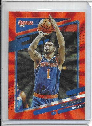 Obi Toppin 2021-22 Donruss Holo Orange Laser #118