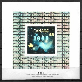 1999 Canada Sc1812i Holographic Millenium MNH S/S