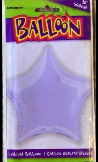 3 Purple Star Mylar Balloons