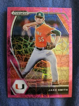 2021 Panini Prizm Draft Picks Pink Velocity Prizm Jake Smith