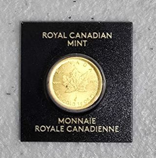 2022 1 Gram .9999 Gold Canadian Maple Leaf Round