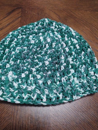 Hand Crocheted Cotton Slouch Hat 