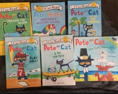 *~LNC~* PETE THE CAT BOOKS SCHOLASTIC BOOKS LOT OF 6 BOOKS *FREE SHIPPING*