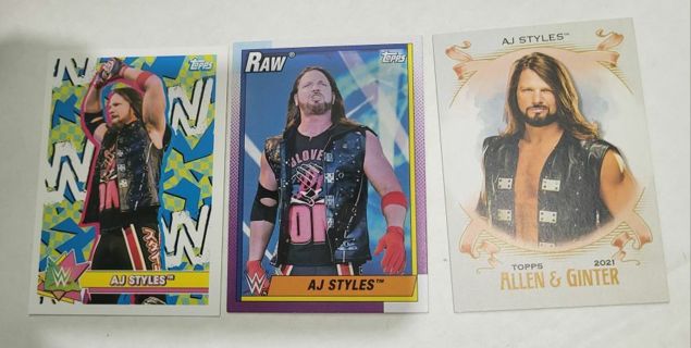 2021 WWE Topps Heritage AJ Styles cards