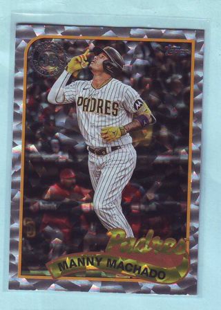 2024 Topps Manny Machado 1989 SILVER CRACKLE FOIL baseball Card # 89B-2 Padres