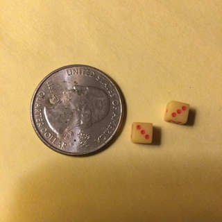 Worlds Smallest Dice Read description before bidding 