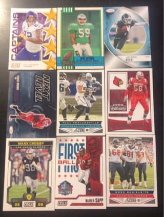 9 football cards 