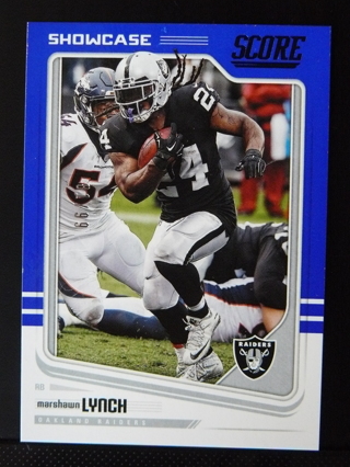 2018 Score "Showcase" Parallel #249 Marshawn Lynch (Raiders) Serial #/99