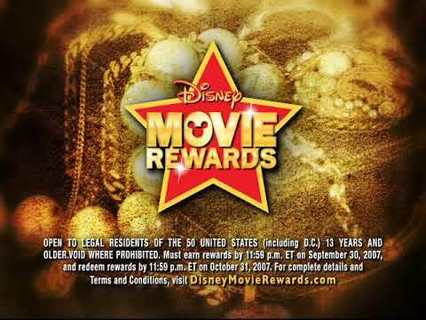 "No Title code" 100 Disney Movie Reward Points 