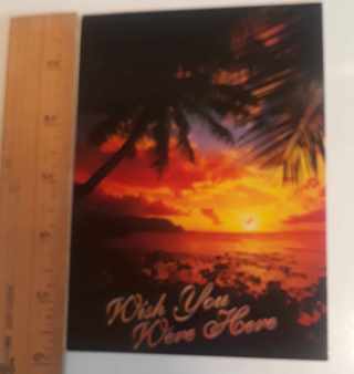 Hawaii Sunset Postcard (blank, unused)