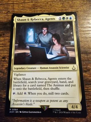 Magic the gathering mtg Shaun and Rebecca Agents Assassins Creed