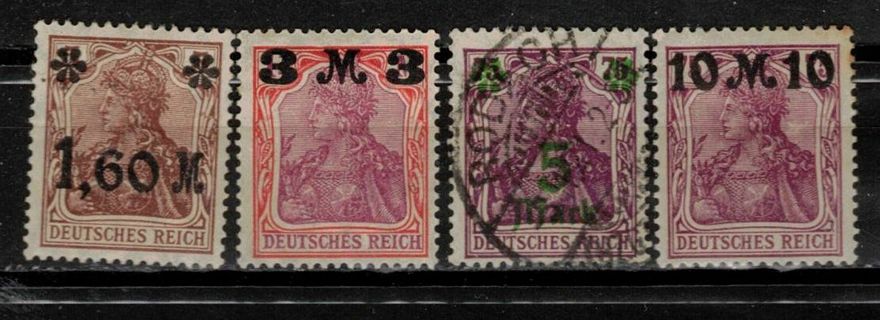 Germany Germania Overprints 1921