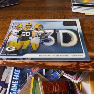 2020 score 3d Green Bay packers football card 