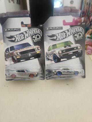 Two 50Th Anniversary Camero Hot Wheels