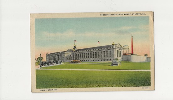 1939 US Penitentiary GA Postcard