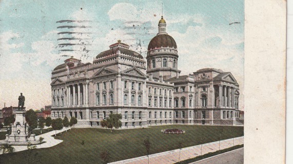 Vintage Used Postcard: (j): 1906 State House, Indianapolis, IN