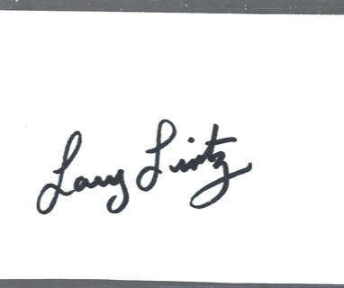 Larry Lintz 1973-78 Montreal Expos Athletics Cardinals Indians Signed Index Card