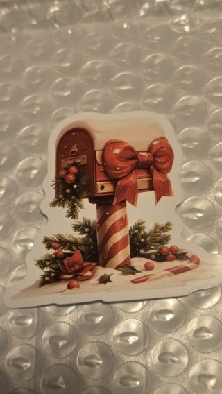 Mail box Christmas Sticker