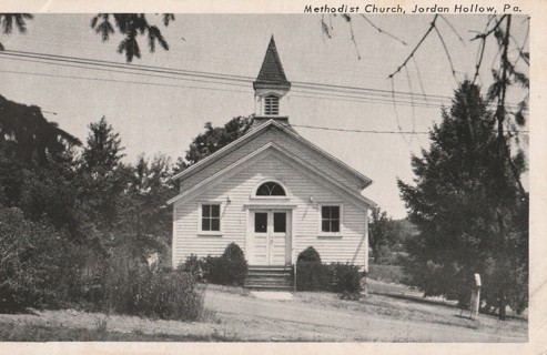 Vintage Unused Postcard: c: Methodist Church, Jordan Hollow, PA