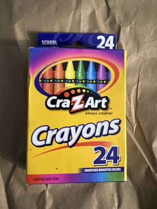 BNIB 24 CRAZY ART Crayons!  Projects, Classes, Coloring