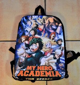NEW MY HERO ACADEMIA TWO HEROES BLACK BACKPACK FREE SHIPPING