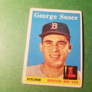1958 - TOPPS EXMT - NRMT BASEBALL - CARD NO. 189 -  GEORGE SUSCE - RED SOX
