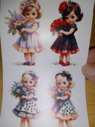 Beautiful girl 4 big plastic stickers no refunds regular mail only Very nice quality!