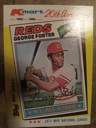 1982 TOPPS KMART 20TH ANNIVERSARY GEORGE FOSTER CINCINNATI REDS BASEBALL CARD# 32 OF 44