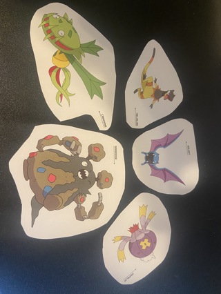 5 Pokemon Stickers (d)