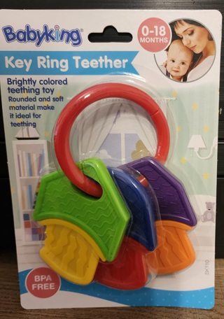 RESERVED - NEW - Babyking - Key Ring Teether - for 0 to 18 months